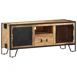 Szafka pod telewizor, 110x31x46 cm, surowe drewno mango