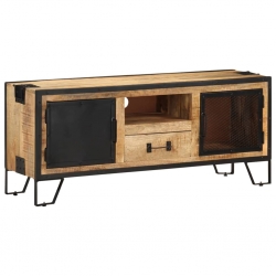 Szafka pod telewizor, 110x31x46 cm, surowe drewno mango