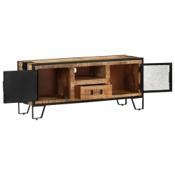 Szafka pod telewizor, 110x31x46 cm, surowe drewno mango