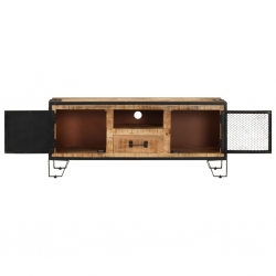 Szafka pod telewizor, 110x31x46 cm, surowe drewno mango