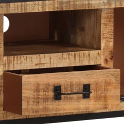 Szafka pod telewizor, 110x31x46 cm, surowe drewno mango