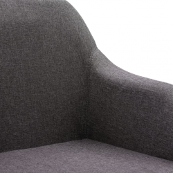 Obrotowe krzesła stołowe, 2 szt., kolor taupe, obite tkaniną