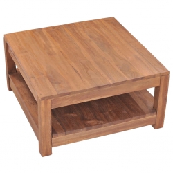 Stolik kawowy, 68 x 67 x 35 cm, lite drewno tekowe