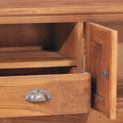 Szafka pod telewizor, 100x30x40 cm, lite drewno tekowe