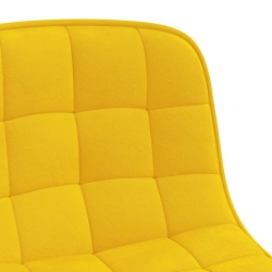 Obrotowe krzesła stołowe, 2 szt., żółte, obite aksamitem