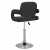 Obrotowe krzesła stołowe, 2 szt., czarne, obite sztuczną skórą