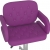 Obrotowe krzesła stołowe, 2 szt., fioletowe, sztuczna skóra