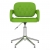 Obrotowe krzesła stołowe, 2 szt., zielone, obite sztuczną skórą