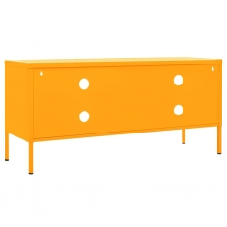 Szafka pod telewizor, musztardowa, 105x35x50 cm, stalowa