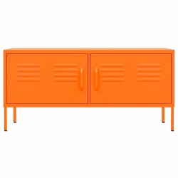 Szafka pod telewizor, pomarańczowa, 105x35x50 cm, stalowa