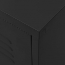 Szafka pod telewizor, czarna, 105x35x52 cm, stalowa