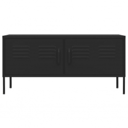 Szafka pod telewizor, czarna, 105x35x52 cm, stalowa
