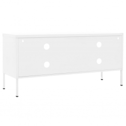 Szafka pod telewizor, biała, 105x35x50 cm, stalowa