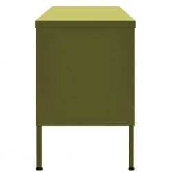 Szafka pod telewizor, oliwkowa, 105x35x50 cm, stalowa