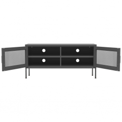 Szafka pod telewizor, antracytowa, 105x35x50 cm, stalowa