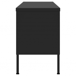 Szafka pod telewizor, czarna, 105x35x50 cm, stalowa