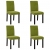 Krzesła stołowe, 4 szt., jasnozielone, obite aksamitem