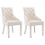 Krzesła stołowe, 2 szt., kremowe, aksamitne