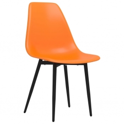 Krzesła stołowe, 4 szt., pomarańczowe, PP