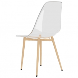 Krzesła stołowe, 2 szt., transparentne, PET