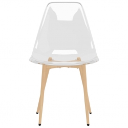 Krzesła stołowe, 4 szt., transparentne, PET