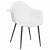 Krzesła stołowe, 2 sztuki, białe, PP