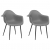 Krzesła stołowe, 2 sztuki, szare, PP