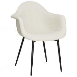 Krzesło do jadalni, kremowe, tapicerowane tkaniną