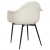 Krzesło do jadalni, kremowe, tapicerowane tkaniną