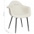 Krzesło do jadalni, kremowe, tapicerowane tkaniną