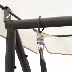 Huśtawka ogrodowa z baldachimem, piaskowa