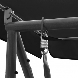 Huśtawka ogrodowa z baldachimem, antracytowa