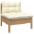 Ogrodowa sofa środkowa z poduszkami, miodowy brąz, lita sosna