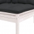 2-osobowa sofa ogrodowa z poduszkami, białe drewno sosnowe
