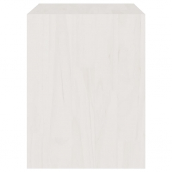 Szafki nocne, 2 szt., białe, 40x30,5x40 cm, drewno sosnowe