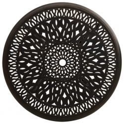 Stół ogrodowy, brązowy, 90x90x74 cm, odlewane aluminium