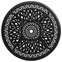 Stolik ogrodowy, czarny, 90x90x74 cm, odlewane aluminium