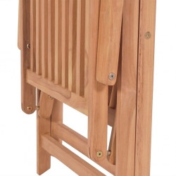 Rozkładane krzesła ogrodowe, 2 szt., lite drewno tekowe