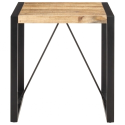 Stolik jadalniany, 70x70x75 cm, lite, surowe drewno mango
