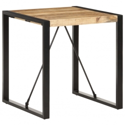 Stolik jadalniany, 70x70x75 cm, lite, surowe drewno mango
