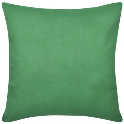 4 Zielone bawełniane poszewki na poduszki 50 x 50 cm