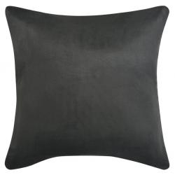 Poszewki na poduszki 80x80 cm, zamszowe, 4 szt., antracytowe