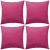 Poduszki na zewnątrz, 4 sztuki,  45x45 cm, kolor różowy