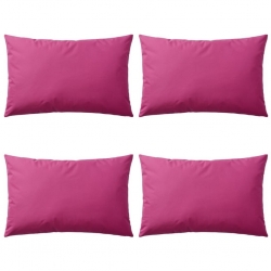 Poduszki na zewnątrz, 4 sztuki, 60x40 cm, kolor różowy