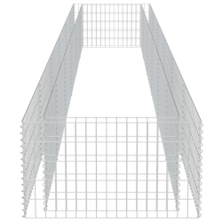 Podwyższona donica gabionowa, galwanizowana stal, 540x90x50 cm