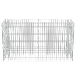 Podwyższona donica gabionowa, galwanizowana stal, 180x50x100 cm