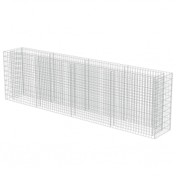Podwyższona donica gabionowa, galwanizowana stal, 360x50x100 cm