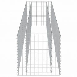 Podwyższona donica gabionowa, galwanizowana stal, 270x50x50 cm