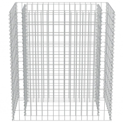 Podwyższona donica gabionowa, galwanizowana stal, 90x50x100 cm