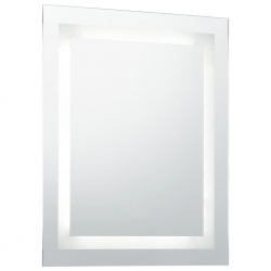 Ścienne lustro łazienkowe z LED i czujnikiem dotyku, 50x60 cm